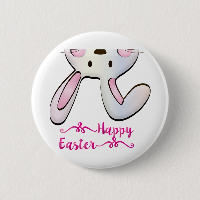 Easter bunny ! 2 inch round button (Front)