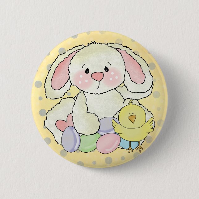 Easter Bunny 2 Inch Round Button (Front)