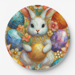 EASTER BUNNY 3D ~ Alcohol Inks ~ Paper Plate