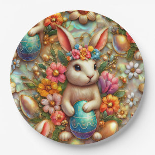EASTER BUNNY 3D ~ Alcohol Inks ~ Paper Plate