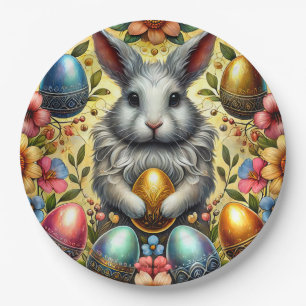 EASTER BUNNY 3D ~ Alcohol Inks ~ Paper Plate