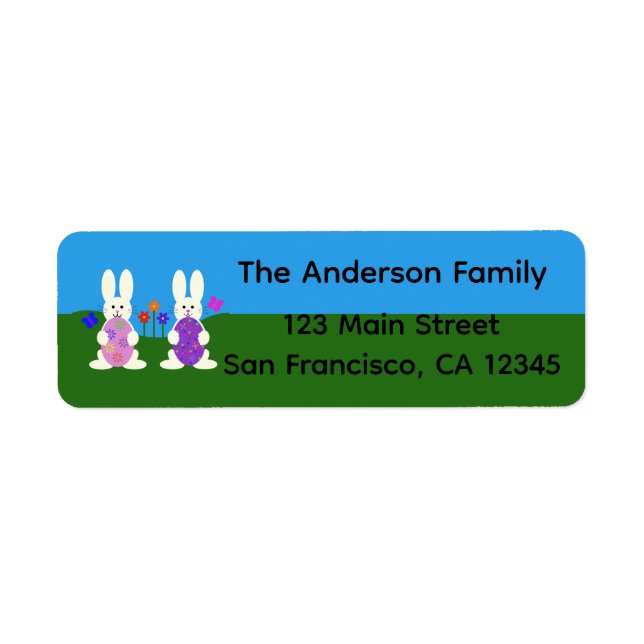 Easter Bunny #7 Return Address Labels (Front)