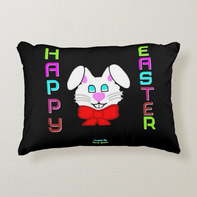 Easter Bunny Accent Pillow (Front)