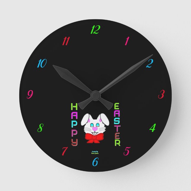 Easter Bunny Acrylic Wall Clock (Front)