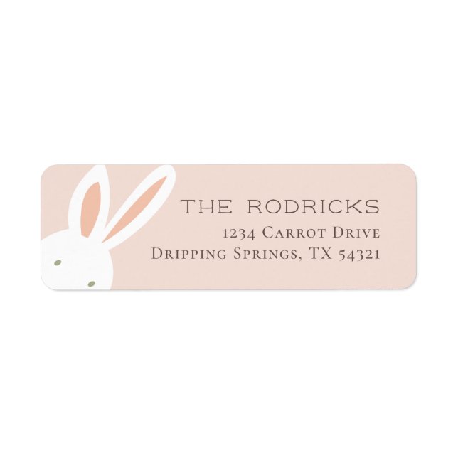 Easter Bunny Adresse de retour Label (Devant)