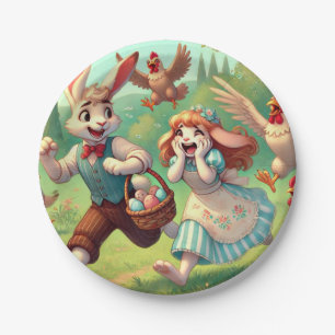 Easter Bunny Adventures – Whimsical Spring Paper Plate