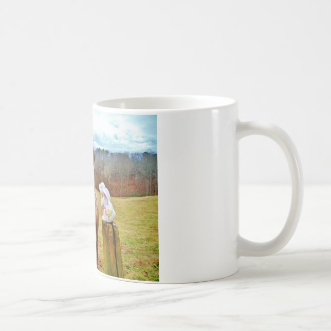 Easter Bunny and Brown horse Coffee Mug (Right)