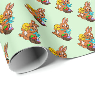 Easter Bunny and Chick Wrapping Paper