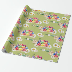 Easter Bunny and colourful eggs Wrapping Paper