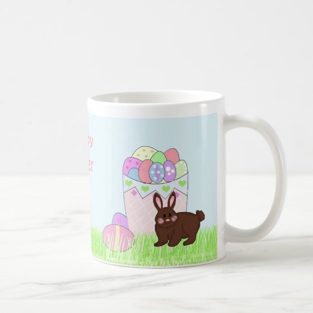 Easter Bunny and Eggs Coffee Mug (Right)