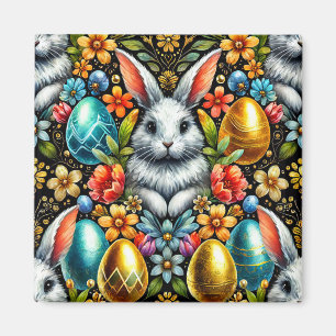 ~ Easter Bunny and Eggs ~  Magnet