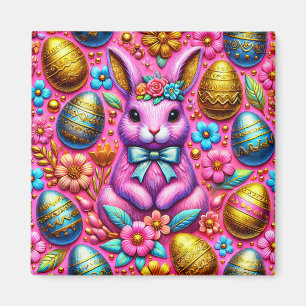 ~ Easter Bunny and Eggs ~  Magnet