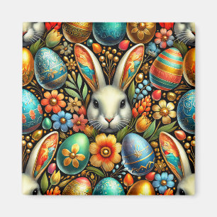 ~ Easter Bunny and Eggs ~  Magnet