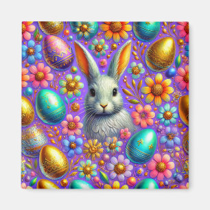 ~ Easter Bunny and Eggs ~  Magnet
