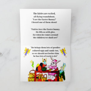 EASTER BUNNY AND FAIRIES CARD