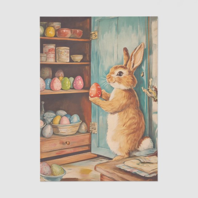 Easter Bunny and the Egg Cupboard Tissue Paper (Front)