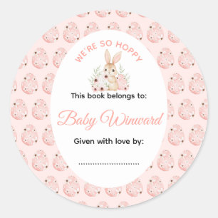 Easter Bunny Baby Shower Classic Round Sticker