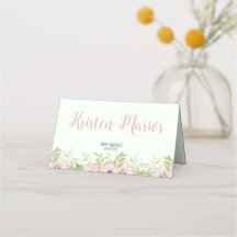 Easter Bunny Baby Shower Folded Place Card