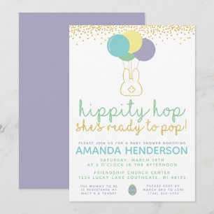 Easter Bunny Baby Shower Invitation