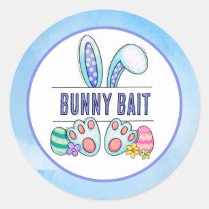 Easter Bunny Bait Blue Classic Round Sticker