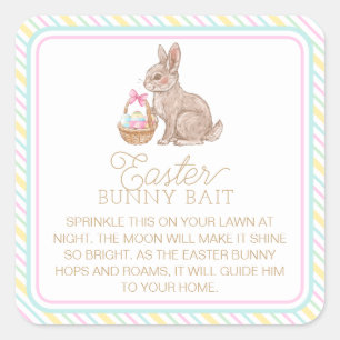 Easter Bunny Bait Square Sticker