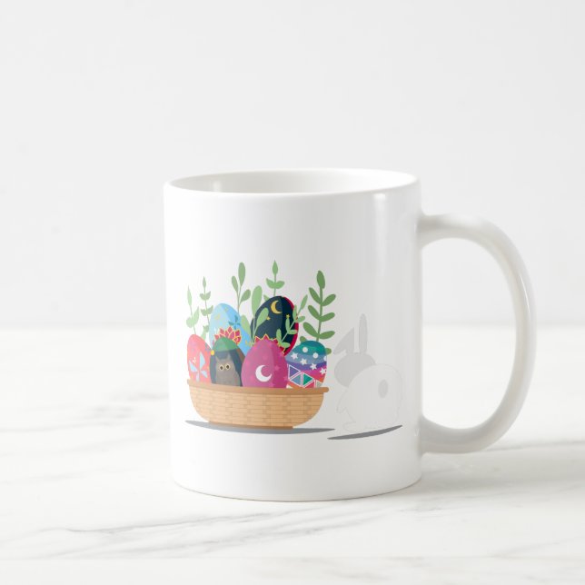 easter bunny basket coffee mug (Right)