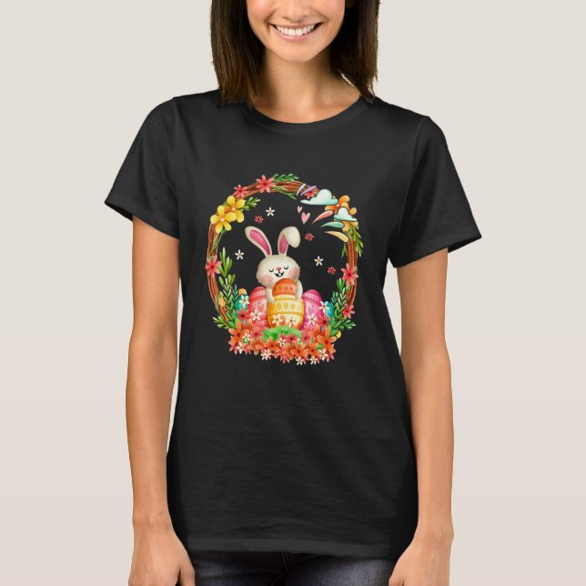 Easter Bunny Basket Eggs Rabbit Easter Day Women M T-Shirt (Front)