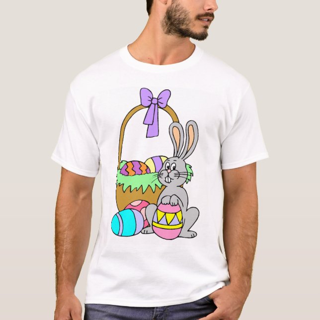 Easter Bunny & Basket T-Shirt (Front)