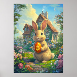 Easter Bunny Bitcoin Rabbit Hole Poster