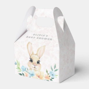 Easter Bunny Boho Rainbow Girl Baby Shower Favor Box