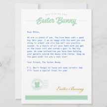 Easter Bunny Boy Letter