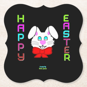 Easter Bunny Bracket Paper Coaster