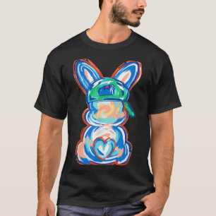 Easter bunny brushstroke happy easter women boyEas T-Shirt