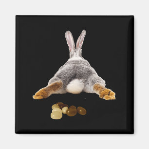 Easter Bunny Butt Tail Funny Poop Jelly Beans T Sh Magnet