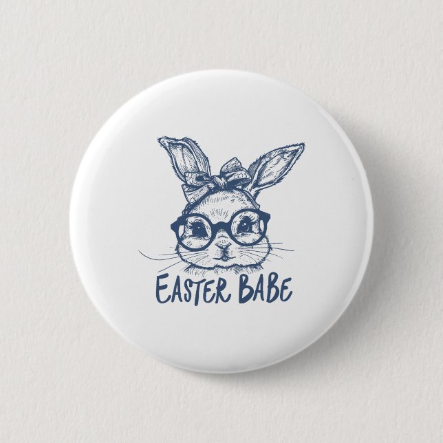 Easter Bunny Bybe Happy Easter Day  2 Inch Round Button (Front)