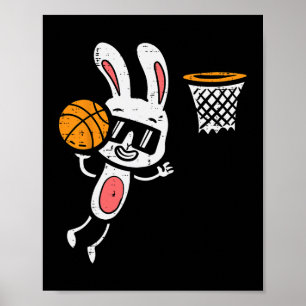 Easter Bunny Bysketbyll Dunk Sports Boys Kids Todd Poster