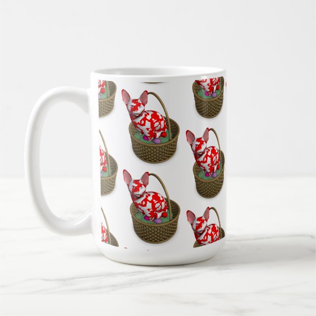 Easter Bunny Cat Coffee Mug (Left)