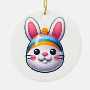 Easter Bunny Ceramic Ornament