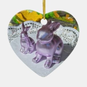 Easter Bunny Ceramic Ornament