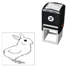 Easter Bunny Chick Chunny Self Inking Rubber Stamp