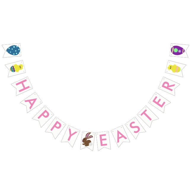 Easter Bunny Chick Eggs Bunting Banner (All)