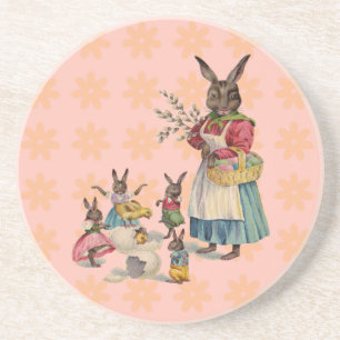 Easter Bunny Chicken Bunny Eggs Coaster