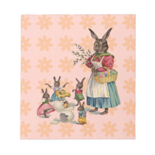 Easter Bunny Chicken Bunny Eggs Notepad