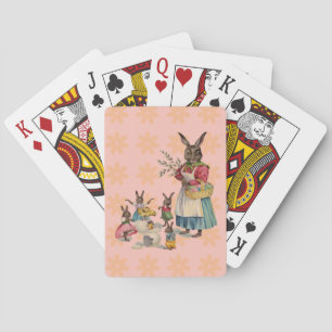Easter Bunny Chicken Bunny Eggs Playing Cards