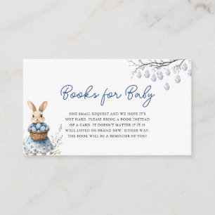 Easter Bunny Chinoiserie Baby Shower Book Request Enclosure Card