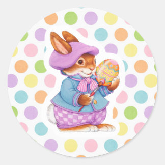 Easter Bunny Classic Round Sticker