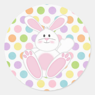 Easter Bunny Classic Round Sticker