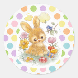 Easter Bunny Classic Round Sticker