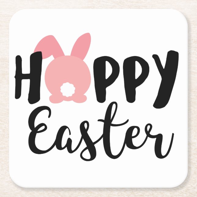 Easter Bunny Coasters for Spring Decor (Front)