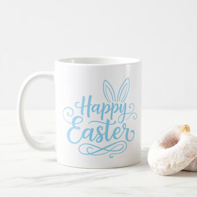 Easter Bunny  Coffee Mug (With Donut)